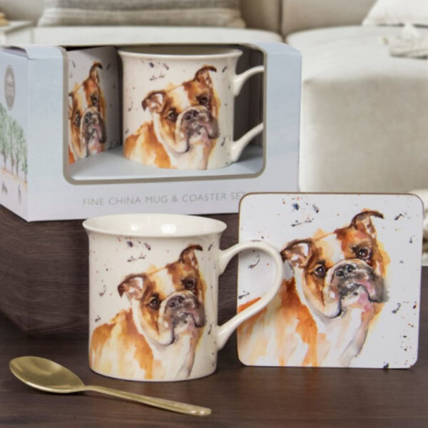 Mans Best Friend Bulldog Mug & Coaster